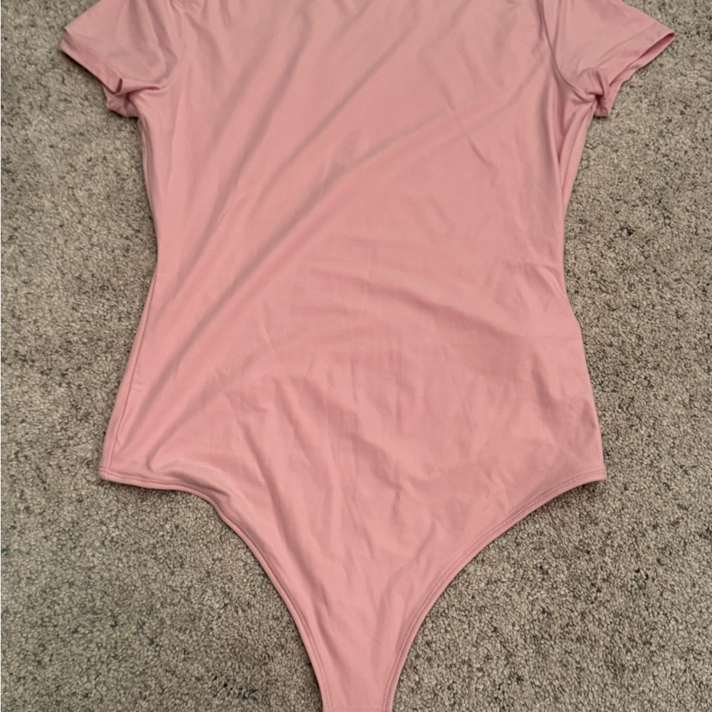 Pink Short Sleeve Bodysuit Abercrombie